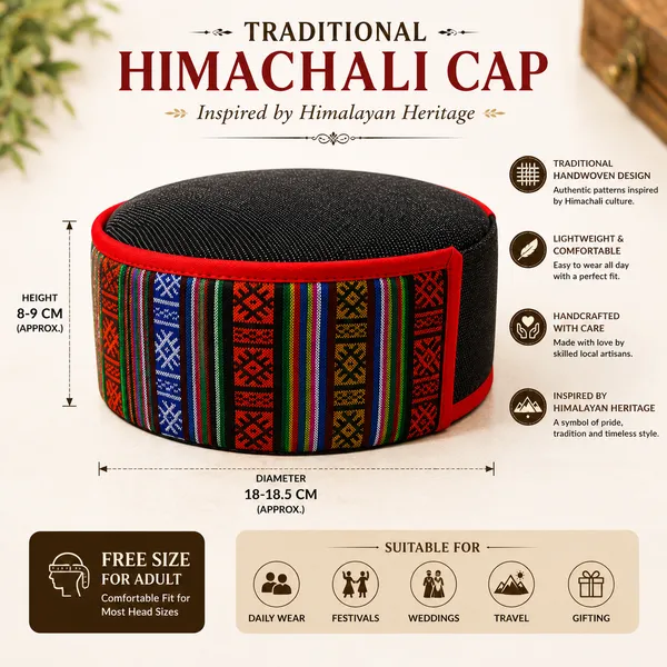 Multicolor_Traditional_Himachali_Cap_for_Men_&_Women_|_Arcaline_Wool_Ethnic_Cap_Pack_of_2