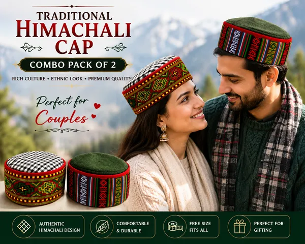 Multicolor_Traditional_Himachali_Cap_for_Men_&_Women_|_Arcaline_Wool_Ethnic_Cap_Pack_of_2