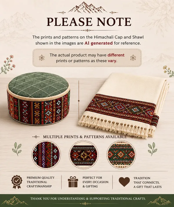 Multicolor_Traditional_Himachali_Cap_And_Shawl_Set_for_Unisex