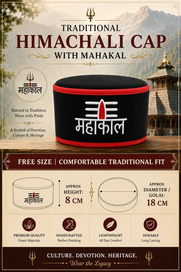 Mahakal_Traditional_Himachali_Cap_for_Men_&_Women_|_Arcaline_Wool_Ethnic_Wear