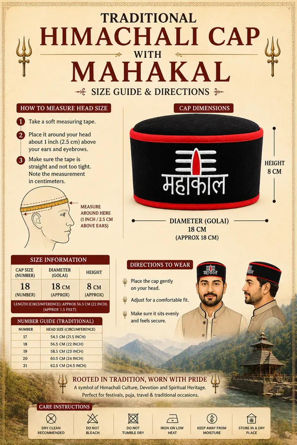 Mahakal_Traditional_Himachali_Cap_for_Men_&_Women_|_Arcaline_Wool_Ethnic_Wear