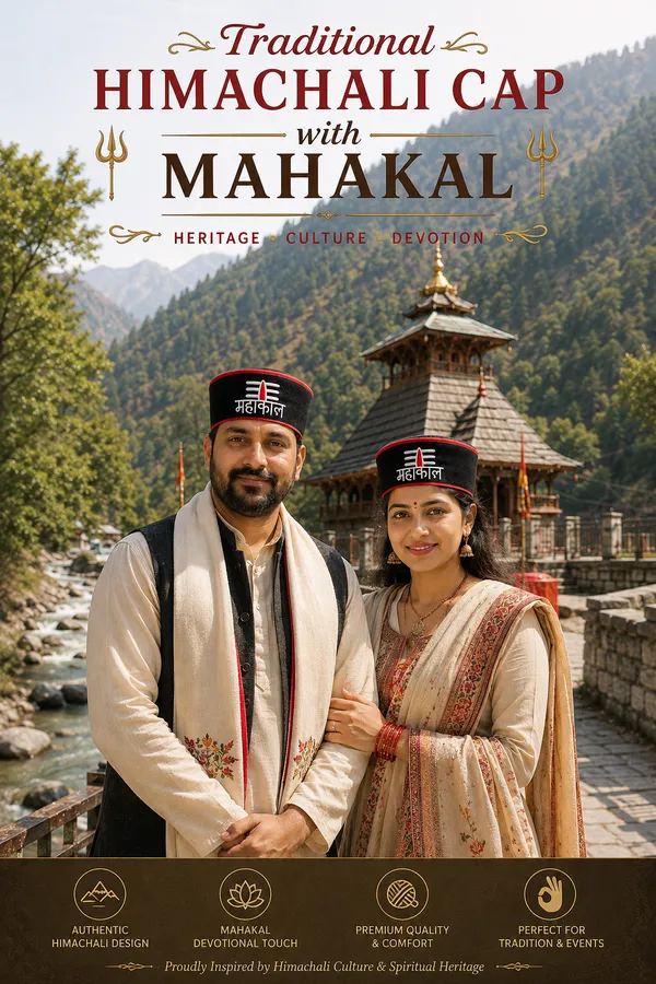 Mahakal_Traditional_Himachali_Cap_for_Men_&_Women_|_Arcaline_Wool_Ethnic_Wear