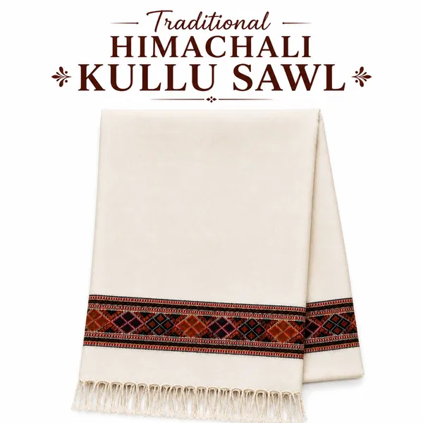 Cream_Traditional_Kullu_Shawl_for_Men_And_Women