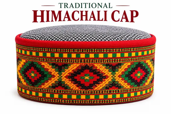 Multicolor_Fabric_Traditional_Himachali_Cap_For_Men_And_Women