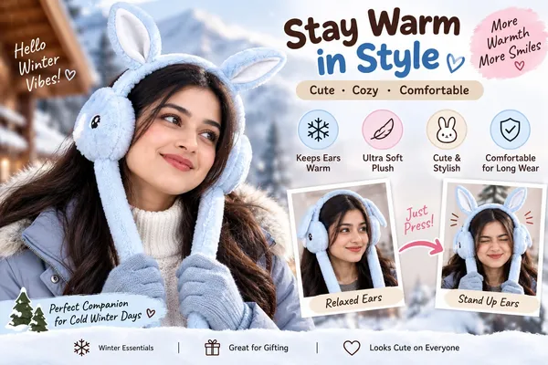 Assorted_Plush_Bunny_Ear_Muffs_for_Unisex_Winter_Wear