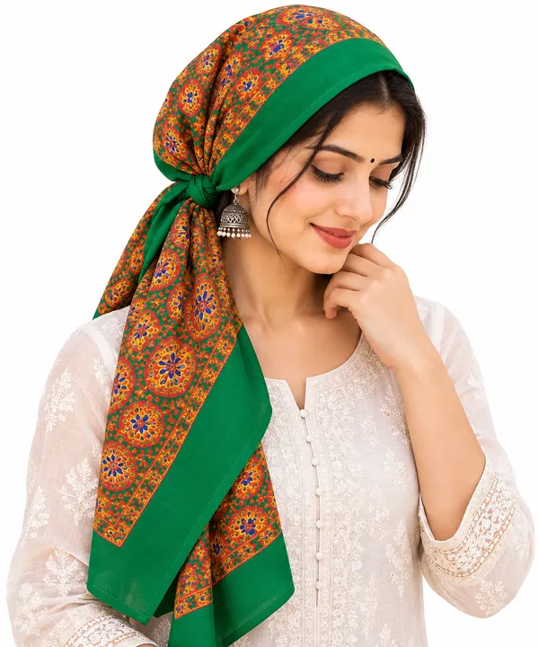 Green_Cotton_Traditional_Ethnic_Garhwali_Scarf_For_Unisex_Pack_Of_2