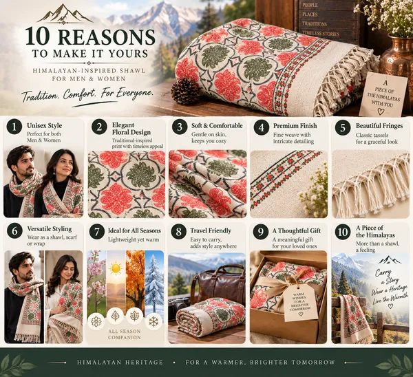 Cream_Floral_Patterned_Shawl_|_Premium_Himalayan-Inspired_Traditional_Wear_for_Men_&_Women