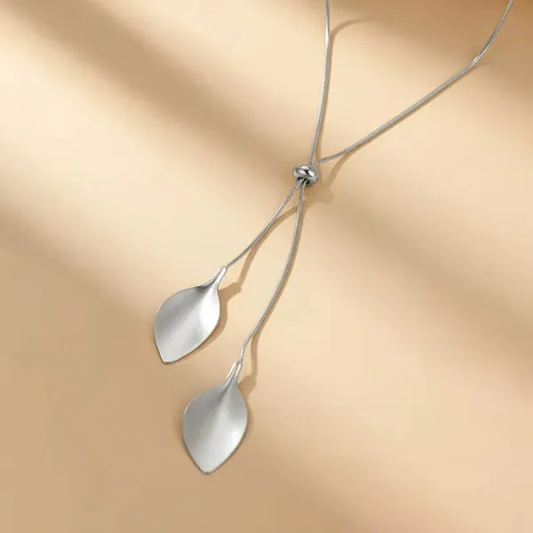Leaf_Drop_Y_Necklace_Silver
