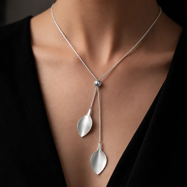 Leaf_Drop_Y_Necklace_Silver