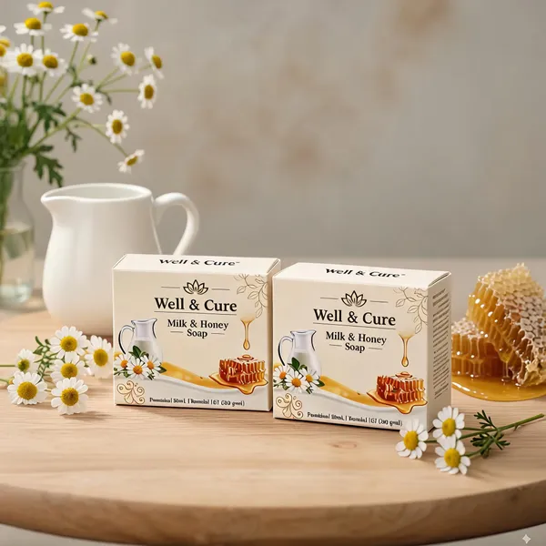 Well_&_Cure_Milk_&_Honey_Nourishing_Soap_Bar_-_Pack_of_2
