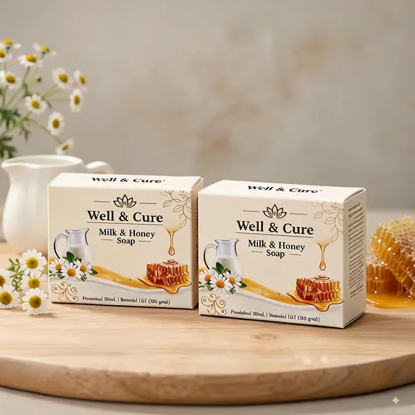 Well_&_Cure_Milk_&_Honey_Nourishing_Soap_Bar_-_Pack_of_2