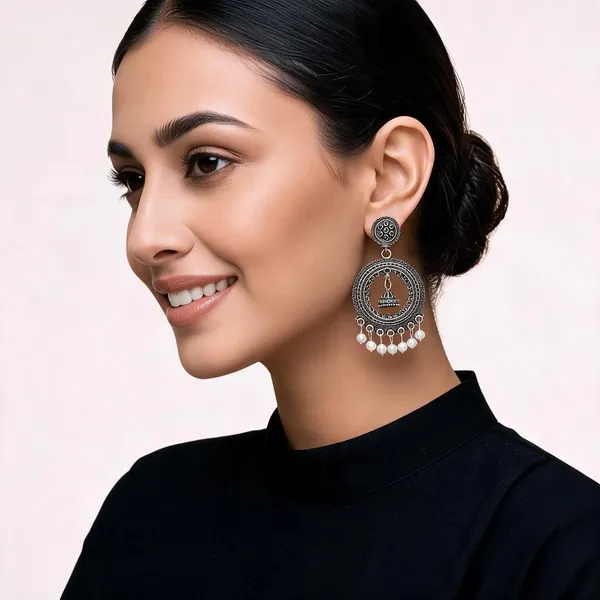 Silver_Metal_Oxidized_Pearl_Drop_Chandbali_Dangle_Earrings_For_Women