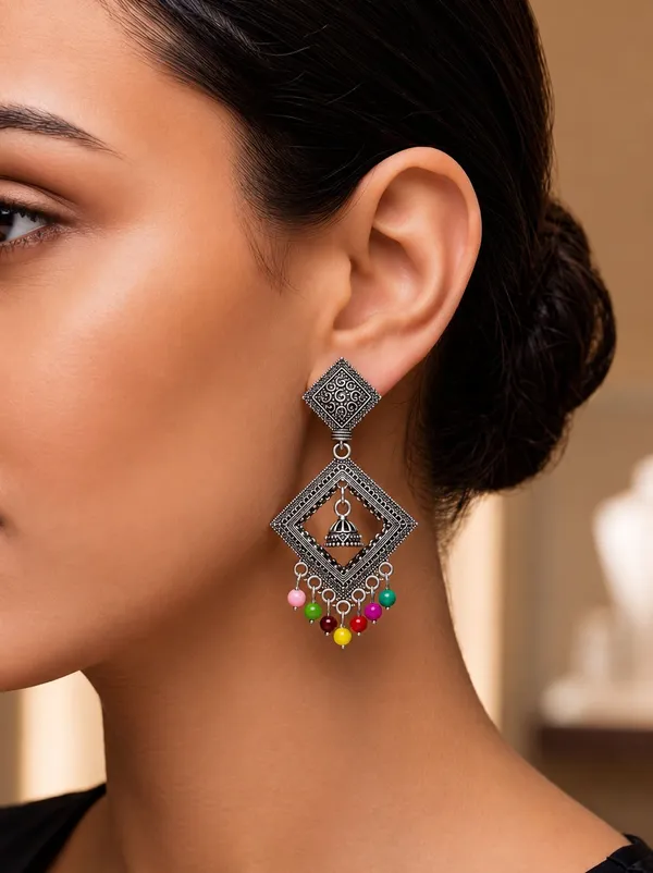 Multicolor_Silver_Metal_Oxidized_Geometric_Jhumki_Dangler_Earrings_For_Women