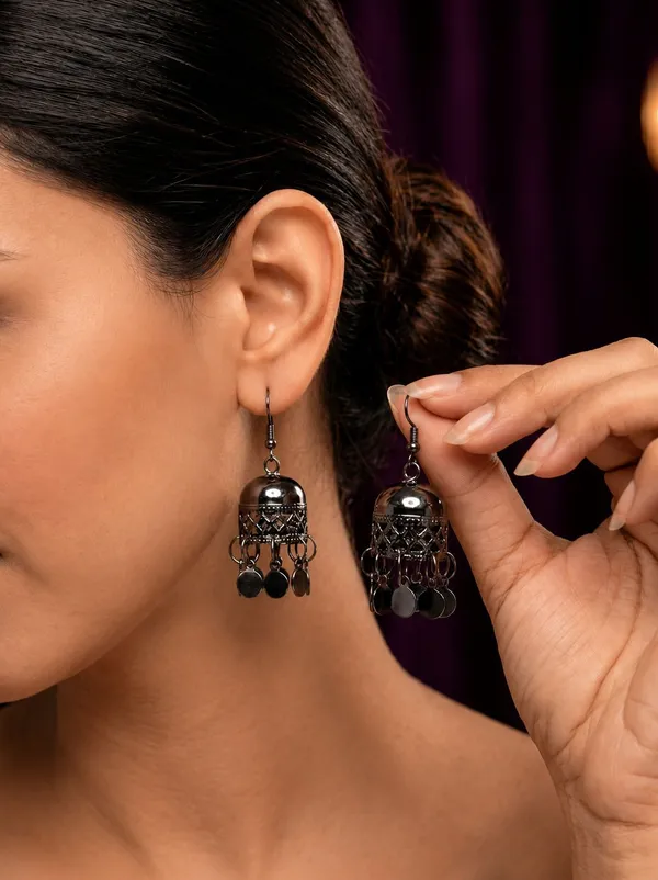maa_IMITATION_Classic_Oxidised_Crystal_Jhumki_Earrings_for_Women_|_Wedding_Statement_Earrings_Alloy,_Sterling_Silver_Drops_&_Danglers,_Jhumki_Earring_()