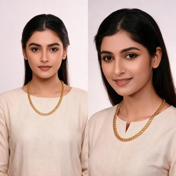 Gold-Tone_Brass_Loop_Link_Chain_Necklace_For_Unisex