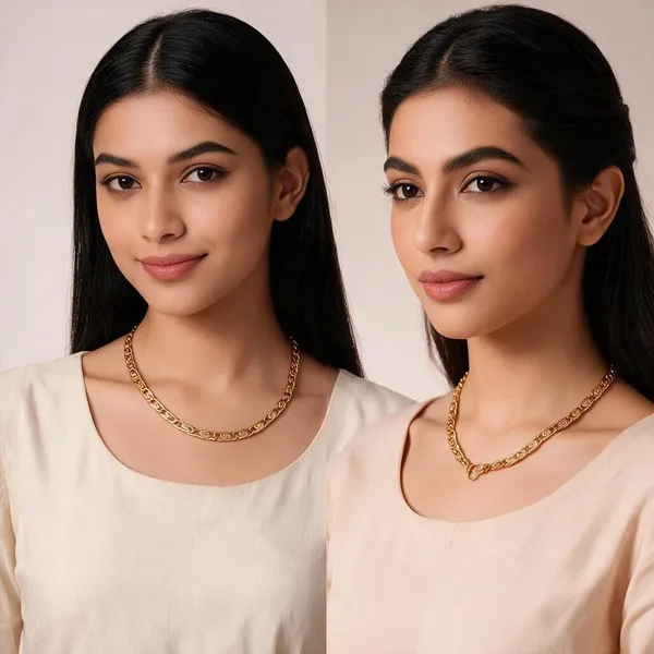 Gold-Tone_Brass_Curved_Link_Chain_Necklace_For_Unisex