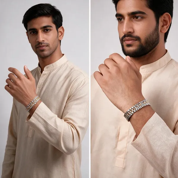 Gold_Silver_Two-Tone_Stainless_Steel_Ad_Stone_Link_Bracelet_For_Men