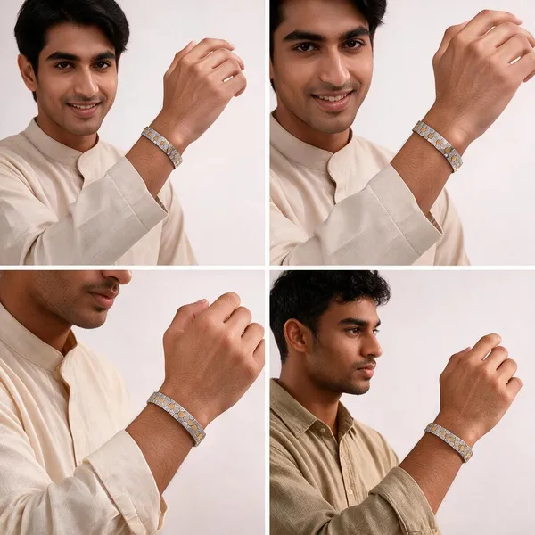 Gold_Silver_Stainless_Steel_Ad_Stone_Link_Bracelet_For_Men