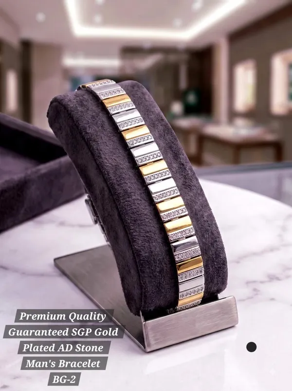 Gold_Silver_Stainless_Steel_Ad_Stone_Link_Bracelet_For_Men
