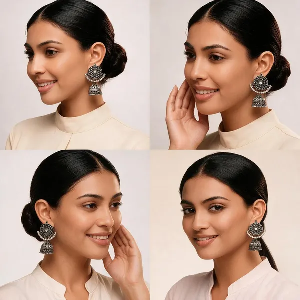 Silver_Multicolor_Metal_Oxidized_Cubic_Zirconia_Round_Jhumki_Earrings_For_Women