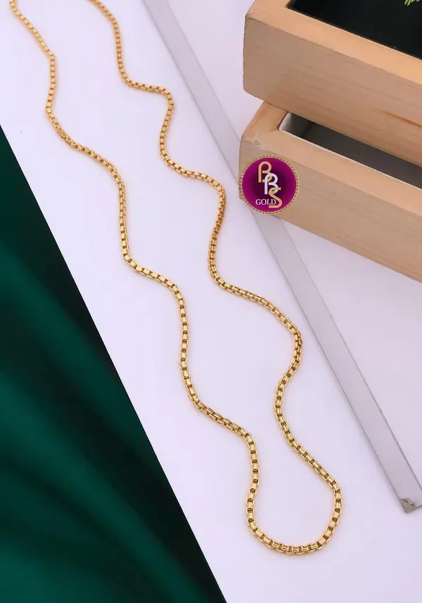 Gold-Tone_Brass_Box_Chain_Necklace_For_Unisex