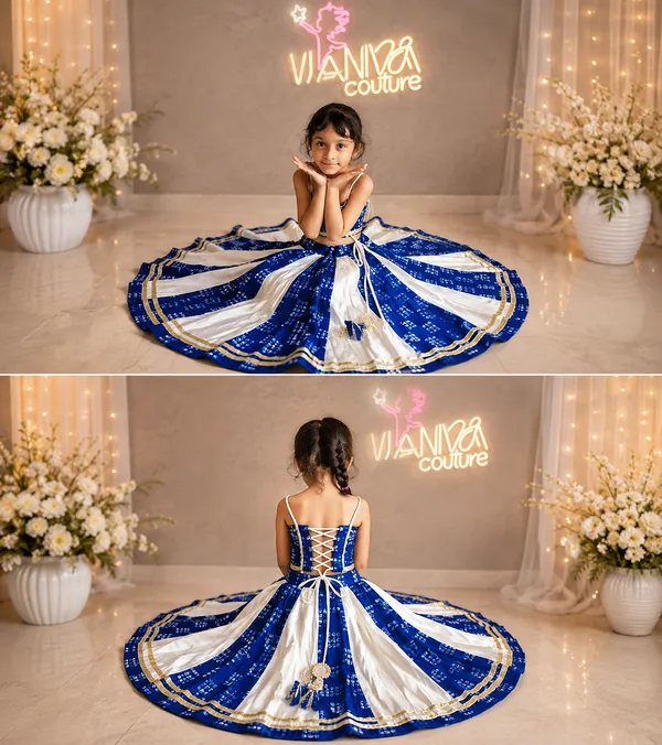 Blue_Embellished_Lehenga_Choli_Set_for_Girls