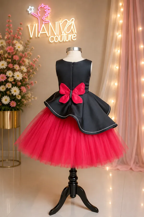 Black_And_Pink_Tulle_Party_Dress_for_Girls