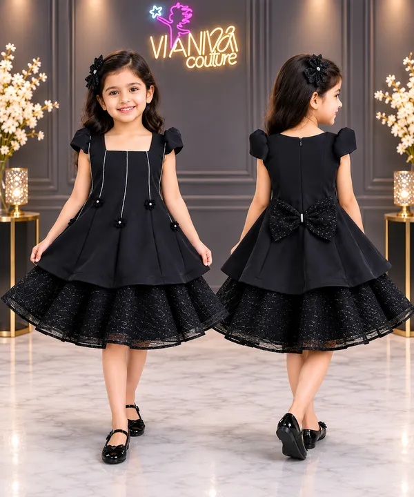 Black_Partywear_Fit_And_Flare_Dress_for_Girls