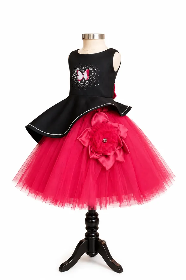 Black_And_Pink_Tulle_Party_Dress_for_Girls