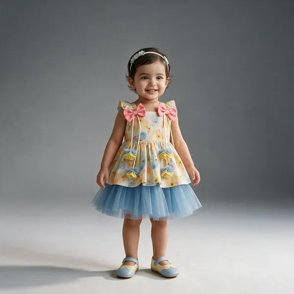 Multicolor_Cotton_Tulle_Party_Frock_For_Girls