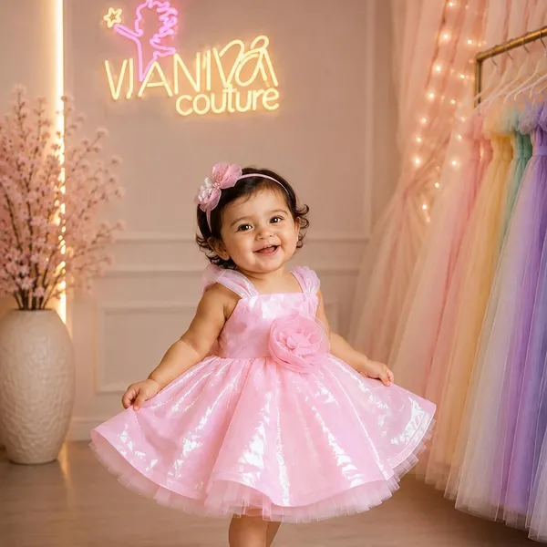 Pink_Holographic_Organza_Party_Dress_For_Baby_Girls