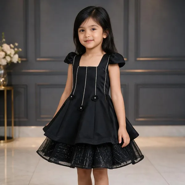 Black_Net_Fit-And-Flare_Party_Dress_For_Girls