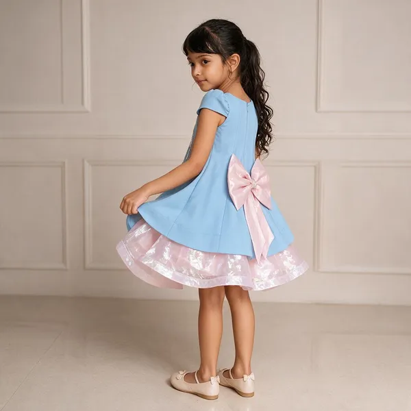 Blue_Holographic_Organza_Party_Dress_For_Girls