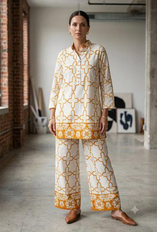 White_Rayon_Printed_Kurta_Palazzo_Set_For_Women