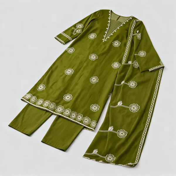Olive_Green_Cotton_Floral_Embroidered_Salwar_Suit_For_Women