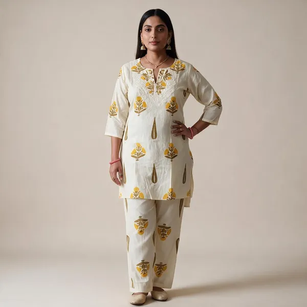 Cream_Cotton_Printed_Straight_Kurta_Set_For_Women