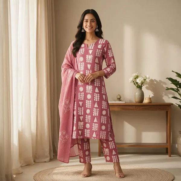 Pink_Cotton_Printed_Straight_Kurta_Set_For_Women