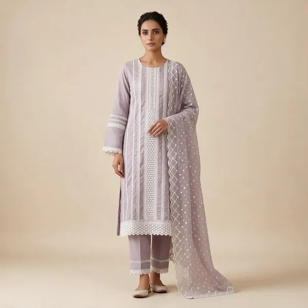 Lavender_Cotton_Embroidered_Straight_Kurta_Set_For_Women