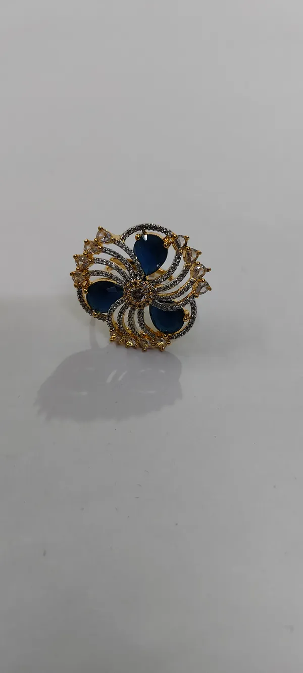 Blue_Embellished_Floral_Free_size_Adjustable_Rings_for_Women