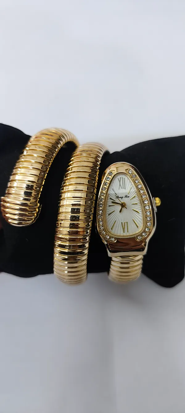 Gold_Tone_Embellished_Bangle_Watch_for_Women