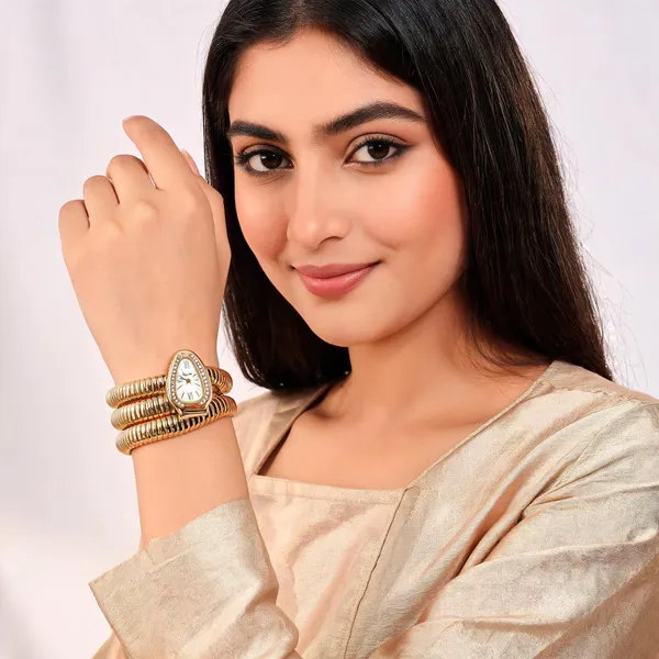 Gold_Tone_Embellished_Bangle_Watch_for_Women