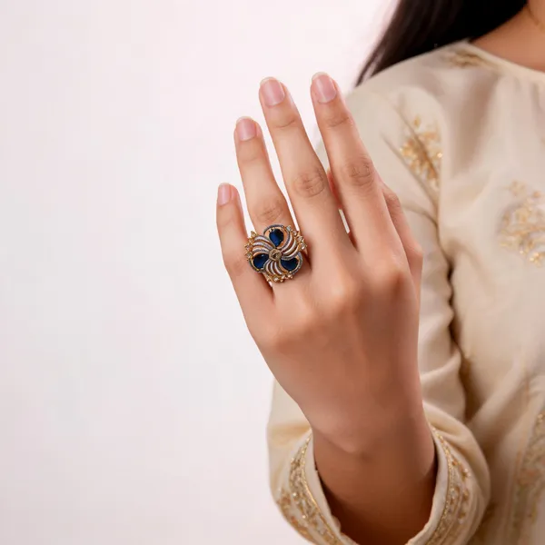 Blue_Embellished_Floral_Free_size_Adjustable_Rings_for_Women