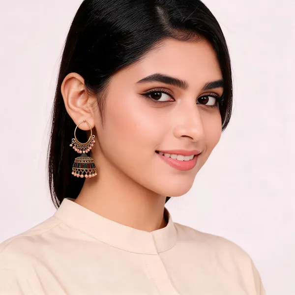Black_Gold_Tone_Hoop_Jhumka_Earrings_for_Women_-_Pack_of_2