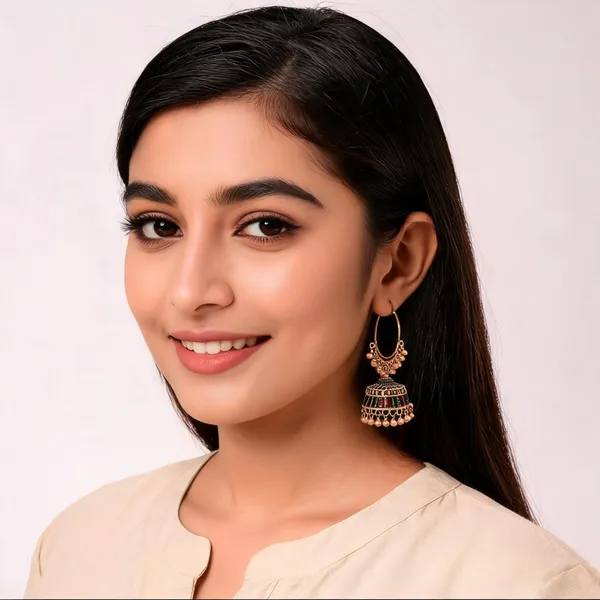 Black_Gold_Tone_Hoop_Jhumka_Earrings_for_Women_-_Pack_of_2