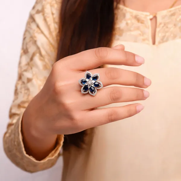 Blue_Crystal_Flower_Free_Size_Adjustable_Ring