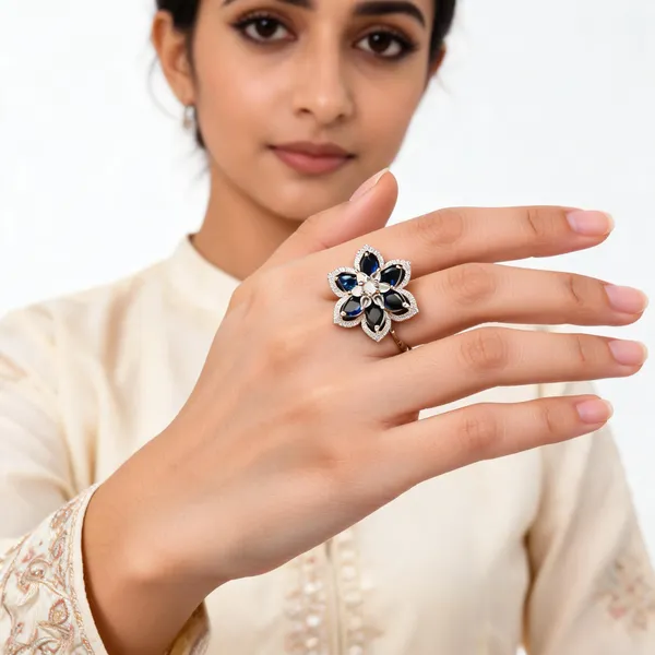 Blue_Crystal_Flower_Free_Size_Adjustable_Ring