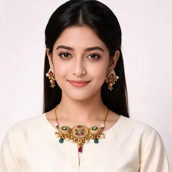 Gold_Tone_Traditional_Necklace_Set_for_Women