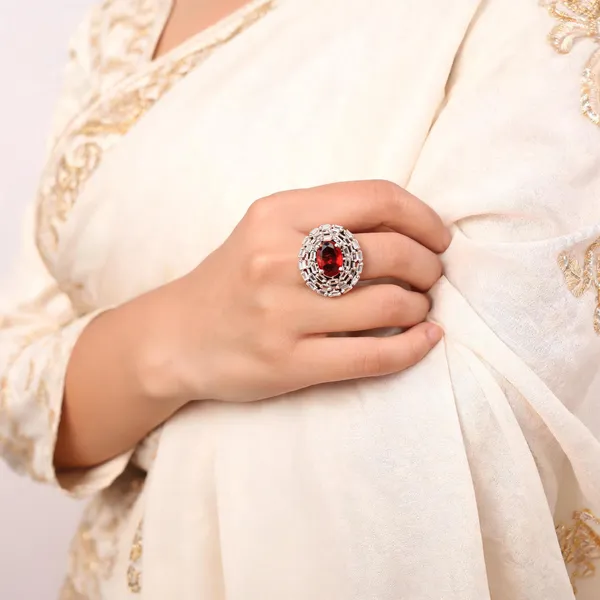 Red_Stone_Statement_Free_size_Ring_for_Women