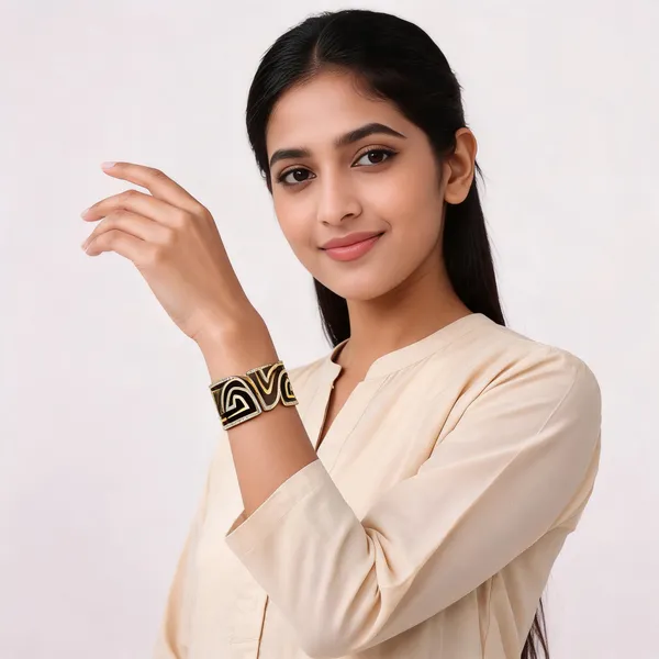 Gold_Tone_Black_Cuff_Bracelet_for_Women