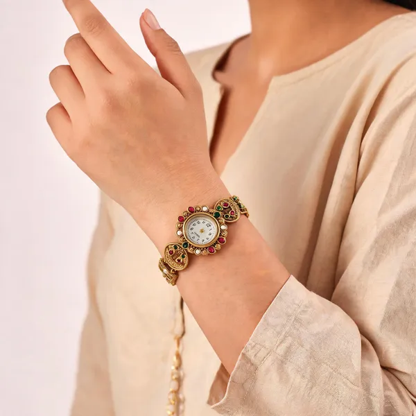 Gold_Tone_Stone_Embellished_Bracelet_Watch_for_Women